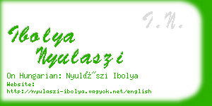 ibolya nyulaszi business card